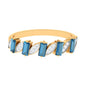 Baguette London Blue Topaz and Diamond Designer Eternity Band