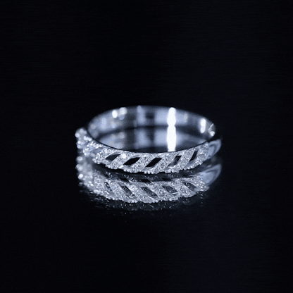 Elegant Round Shape Diamond Half Eternity Ring