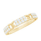 Certified Natural Diamond Interlock Half Eternity Band Ring
