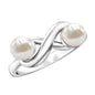 Toi et Moi Freshwater Pearl Infinity Promise Ring