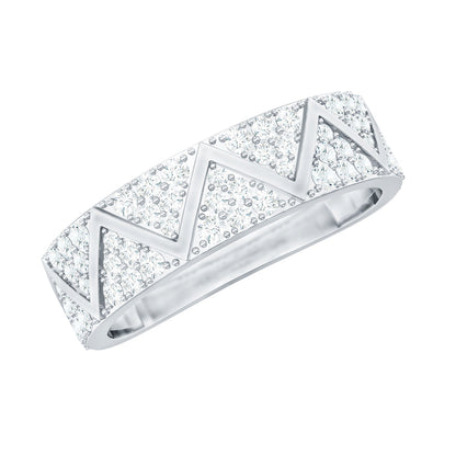 Certified Diamond Designer Wedding Band Ring