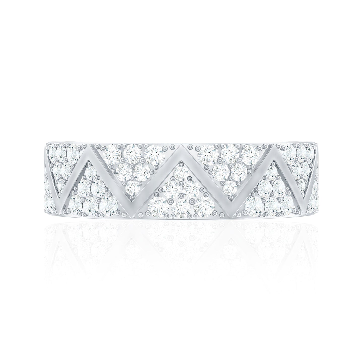 Certified Diamond Designer Wedding Band Ring