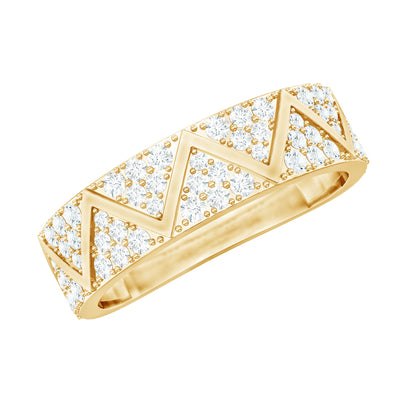 Certified Diamond Designer Wedding Band Ring