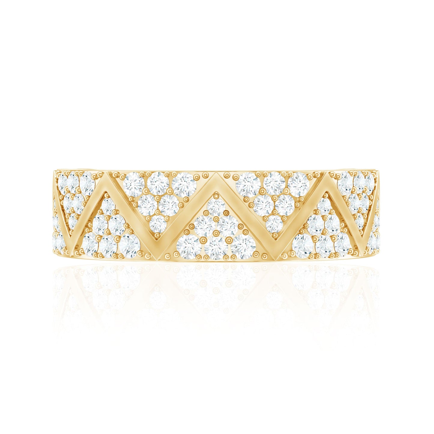 Certified Diamond Designer Wedding Band Ring
