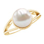 8 Carat Freshwater Pearl Solitaire Engagement Ring in Split Shank