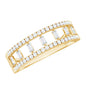 Natural Baguette Diamond Half Eternity Band With Certificate