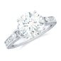 Antique Looking Round Moissanite Celtic Knot Engagement Ring