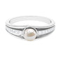 Cultured 2 Carat Freshwater Pearl Engagement Ring with Diamond