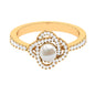 2 Carat Freshwater Pearl Engagement Ring with Diamond Accent