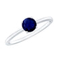 Natural 0.9 Carat Blue Sapphire Promise Ring for Women
