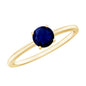 Natural 0.9 Carat Blue Sapphire Promise Ring for Women