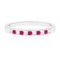 Minimal Ruby Diamond Ring in Channel Set