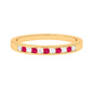 Minimal Ruby Diamond Ring in Channel Set
