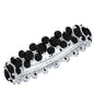 Round Cut Black Onyx Cluster Wedding Band for Women