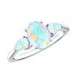 Natural Ethiopian Opal 3 Stone Engagement Ring With Certificate