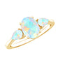 Natural Ethiopian Opal 3 Stone Engagement Ring With Certificate
