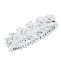Round Cut Certified Moissanite Crown Wedding Band for Women