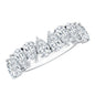 Pear Cut Moissanite Half Eternity Ring for Women