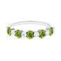 Alternate Peridot and Diamond Half Eternity Ring
