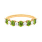 Alternate Peridot and Diamond Half Eternity Ring
