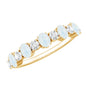 Alternate Moonstone and Diamond Semi Eternity Ring