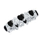 Genuine Black Onyx and Diamond Heart Wedding Band
