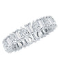 Pear and Baguette Cut Moissanite Alternate Eternity Band