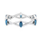 Marquise London Blue Topaz Crossover Eternity Band with Diamond