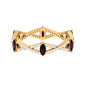 Natural Marquise Garnet Diamond Eternity Ring with Crossover Shank