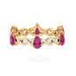 Natural Pink Tourmaline Crossover Eternity Ring with Diamond