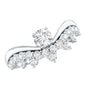 Designer Moissanite Curved Engagement Ring for Women