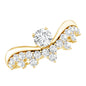 Designer Moissanite Curved Engagement Ring for Women