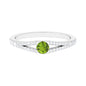 0.50 CT Split Shank Peridot Promise Ring with Diamond Accent