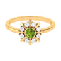 0.5 Carat Natural Peridot Statement Ring with Diamond Stones
