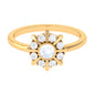 0.3 Carat Bezel Set Moonstone and Diamond Statement Ring
