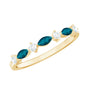 Marquise London Blue Topaz Stackable Eternity Band with Diamond