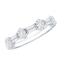 Oval and Baguette Cut Moissanite Half Eternity Ring