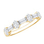 Oval and Baguette Cut Moissanite Half Eternity Ring