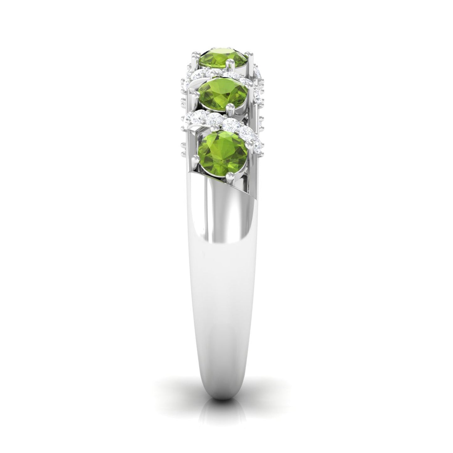 Designer Anniversary Ring with Peridot and Diamond