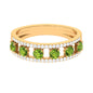 Peridot Anniversary Ring with Diamond
