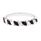Certified Marquise Garnet Half Eternity Band with Diamond