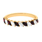 Certified Marquise Garnet Half Eternity Band with Diamond