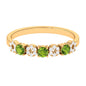 Peridot and Diamond Semi Eternity Ring