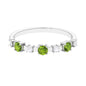 Half Eternity Ring with Peridot and Diamond
