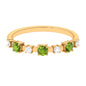 Half Eternity Ring with Peridot and Diamond