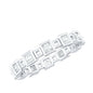 Princess Cut Moissanite Contemporary Wedding Band Ring