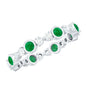 Natural Emerald Diamond Eternity Ring with Certificate