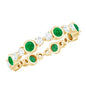 Natural Emerald Diamond Eternity Ring with Certificate