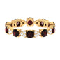 Natural Garnet Diamond Eternity Ring with Certificate