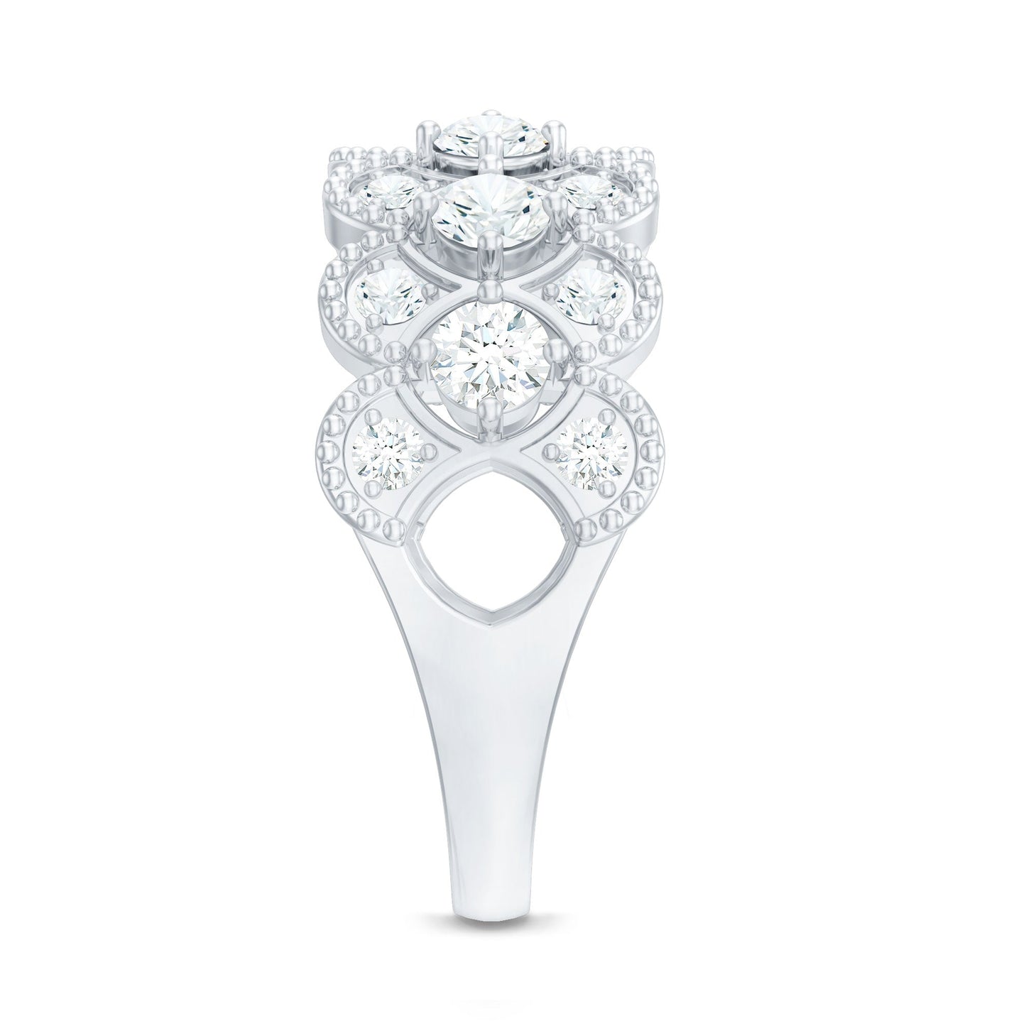 Designer Certified Moissanite Wedding Band for Women